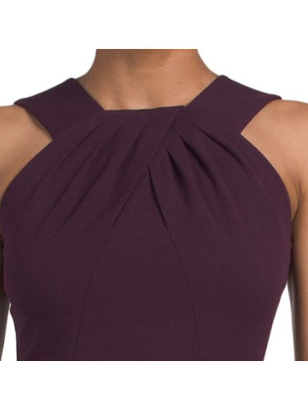 CALVIN KLEIN Pleated Neck Sheath Dress - Picture 3 of 4